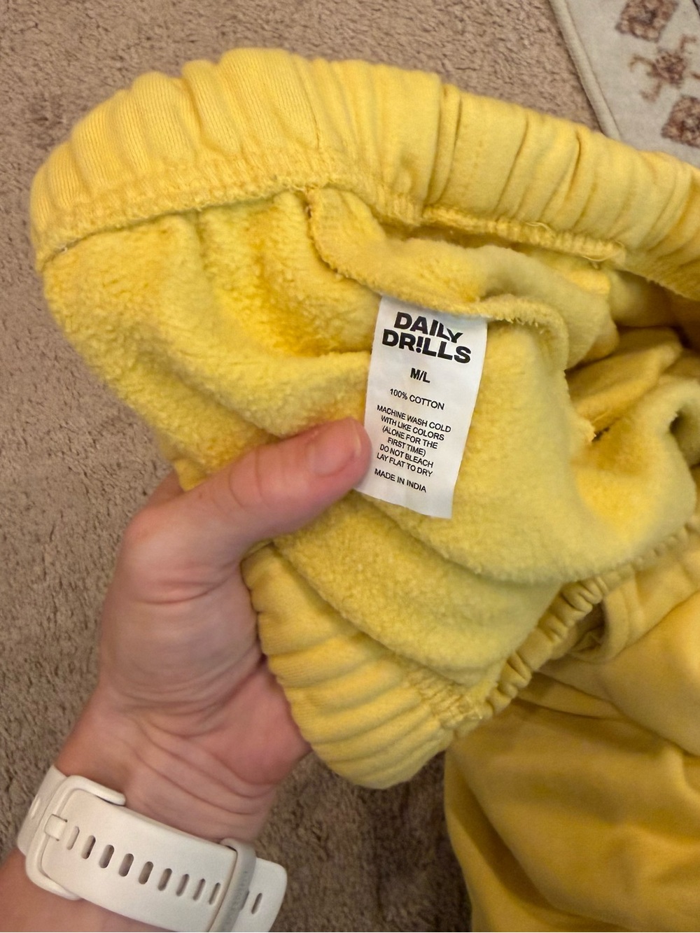 Daily Drills Kids Yellow Fleece Sweatshirt & Joggers Set - Bright Yellow - Picture 8 of 9